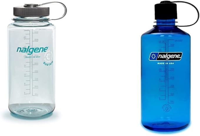 Nalgene Sustain Tritan BPA-Free Water Bottle Made with Material Derived from 50% Plastic Waste, 32 OZ, Wide Mouth