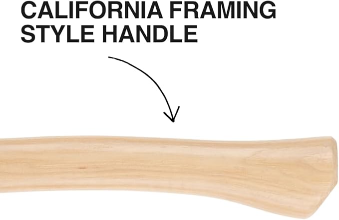 Klein Tools H80920HS Smooth Face Hammer with Straight Claw, 20-Ounce Forged Steel, Hickory Handle, California Framing Style, Magnetic Nail Starter, and Extra-Large Squared Strike Face
