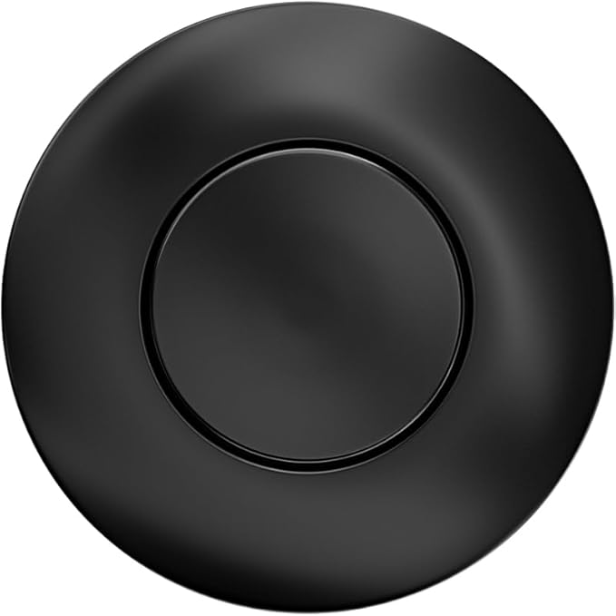 Garbage Disposal Air Switch Kit Sink Top Waste Disposal Long Stainless Steel Black On/Off Air Button Food and Waste Disposals Part, UL Listed