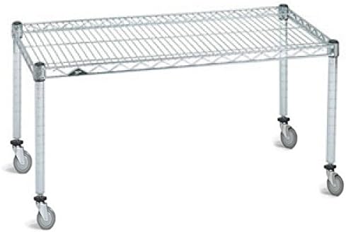 Omega Products Corporation 21" Deep x 48" Wide x 20" High Chrome Mobile Dunnage Rack