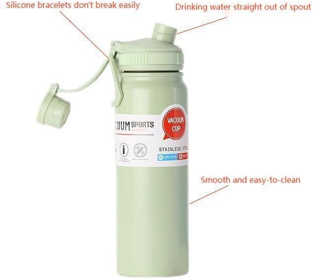 Gerrit 27 oz Insulated Vacuum Stainless Steel Water Bottle With Straight Drink Lid, Easy To Carry (Pink), Large capacity, YP234