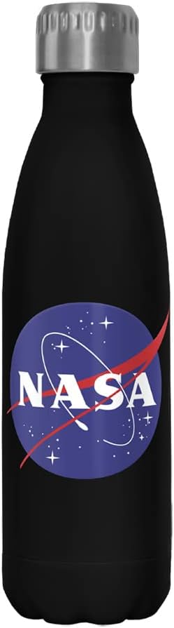 Fifth Sun NASA Logo 17 oz Stainless Steel Water Bottle, 17 Ounce, Multicolored