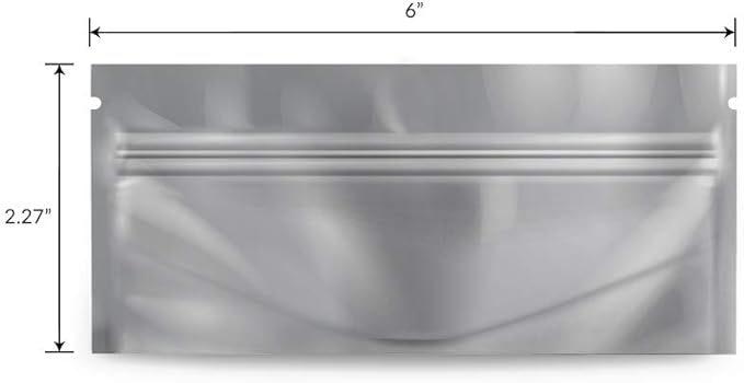 Mylar Smell Proof Bags - White/Clear - 1000 Count -2.27 X 6 -Pre Roll - Packaging Bags - Mylar Bags For Food Storage - Resealable Bags - Storage Bag - Edible Packaging - Dry Herb Packaging