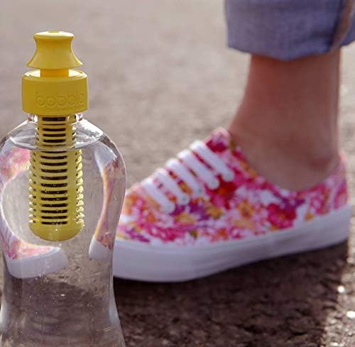 Bobble Classic Water Bottle, Filtered Water, BPA-Free Reusable Bottle, Soft Touch Carry Cap with Replaceable Carbon Filter for Sustainable Water and Hydration 18.5 oz - 2 Pack (Navy Blue)