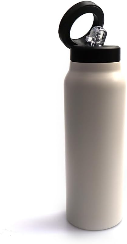 Insulated water bottle with magnetic mobile phone holder, stainless steel water bottle, with invisible magnetic stickers, suitable for various types of mobile phones, multi-angle rotation