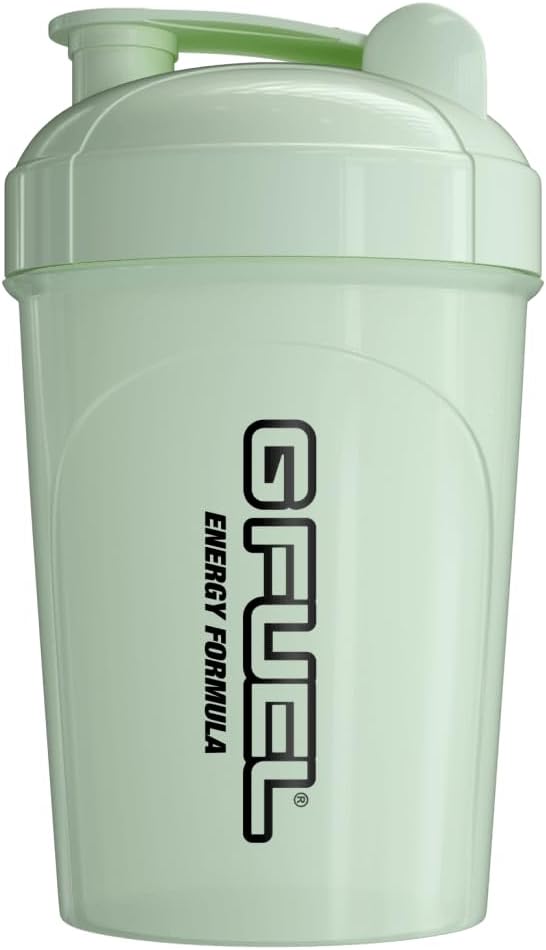 G Fuel Glow-In-The-Dark Shaker Bottle, Drink Mixer for Pre Workout, Protein Shake, Smoothie Mix, Meal Replacement Shakes, Energy Powder and More, Blender Cup, Portable Safe, BPA Free Plastic - 16 oz