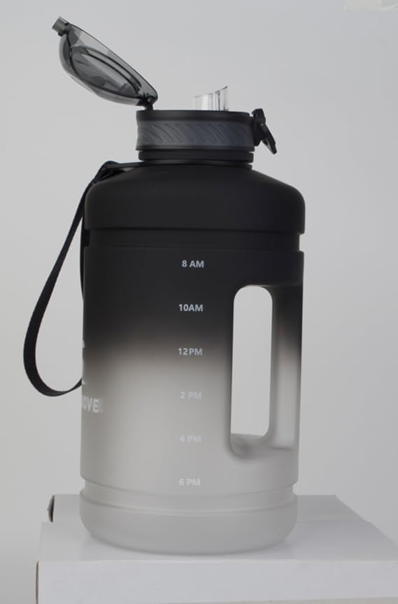 74 oz (2.2L) BPA-Free Tritan Water Bottle with Dual Direction Lid, Form Fitting Handle and Carrying Strap