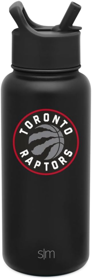 Simple Modern Officially Licensed NBA Water Bottle with Straw Lid Insulated Stainless Steel Thermos Gift | Summit Collection | 32oz