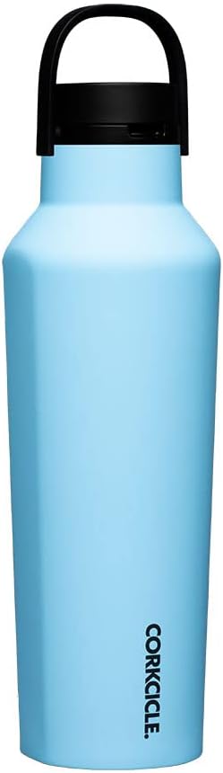 Corkcicle Sport Canteen Insulated Tumbler, Santorini, 20 oz – Reusable Water Bottle Keeps Beverages Cold for 25 Hours & Hot 12 Hours – Cupholder Friendly Tumbler with Screw-On Cap