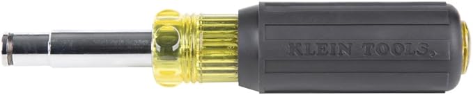 Klein Tools 32500MAG Magnetic Multi-Bit Screwdriver / Nut Driver, 11-in-1 Multi Tool with 8 Bits, 3 Nut Driver Sizes, Cushion Grip Handle