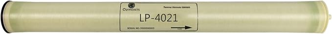 Ozmosis LP-4021 RO Reverse Osmosis Low-Pressure Membrane 4"x21", High Salt Rejection, Lower Energy, 150 PSI, 1000 GPD Water Filtration, Made with Premium Toray Brand Sheets and Dow Glue