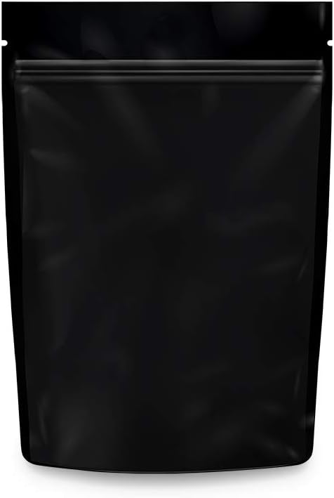 Mylar Bags Smell Proof 1/8 Ounce Black/Clear - 1000 Count 5.25" X 3.75" 6mill Thickness Mylar Bags For Food Storage - Resealable Bags - Smell Proof Bags - Dispensary Packaging