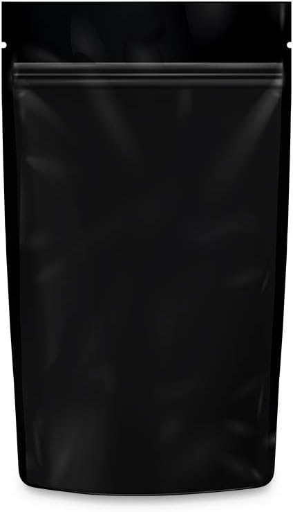 Mylar Bags Smell Proof 1/4 Ounce All Black - 1000 Count 6.7" X 4" 6mill Thickness - Packaging Bags - Mylar Bags For Food Storage - Resealable Bags - Smell Proof Bags - Dispensary Packaging