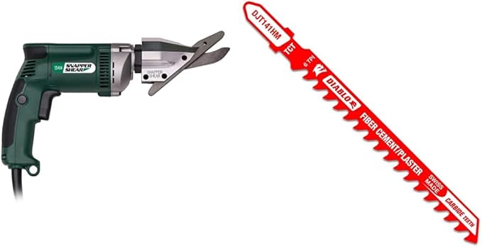 PacTool SS404 Snapper Shear and Freud Diablo DJT141HM Jig Saw Blade for Fiber Cement