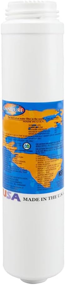 IPW Industries Inc-Omnipure - (Q5615) - 12" x 2.5" Q-Series Twist Off Carbon Block Filter - 1 Micron Lead Removal