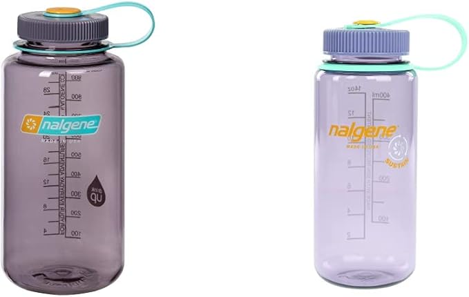 Nalgene Sustain Tritan BPA-Free Water Bottle Made with Material Derived from 50% Plastic Waste, 32 OZ, Wide Mouth
