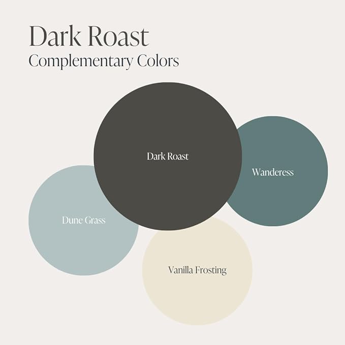 Country Chic All-in-One Chalk Paint for Furniture, Cabinets, Home Decor, Eco-Friendly, Matte Finish, Built-In Primer & Top Coat for Wood, Metal - Dark Roast (Dark Brown) - 4 oz (118 ml)