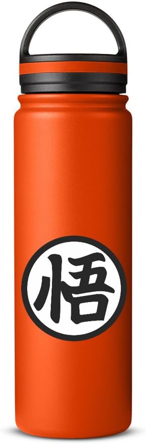 ALLNTRENDS Gym Water Bottle Training Symbol Workout Vacuum Bottle 24Oz (Orange)