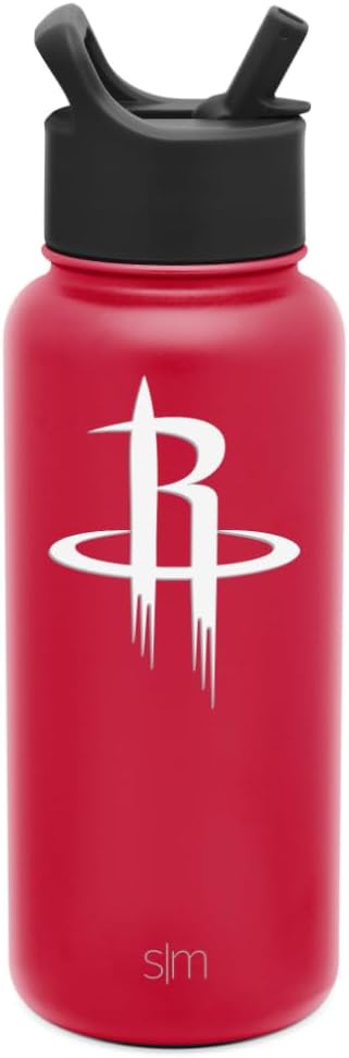Simple Modern Officially Licensed NBA Water Bottle with Straw Lid Insulated Stainless Steel Thermos Gift | Summit Collection | 32oz