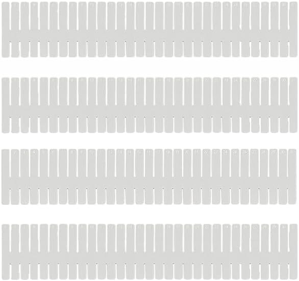4 inches Adjustable Drawer Divider Kit – 4 Pack (White Only) – DIY Expandable Organizer for Small Drawers, Office,Kitchen, Bathroom