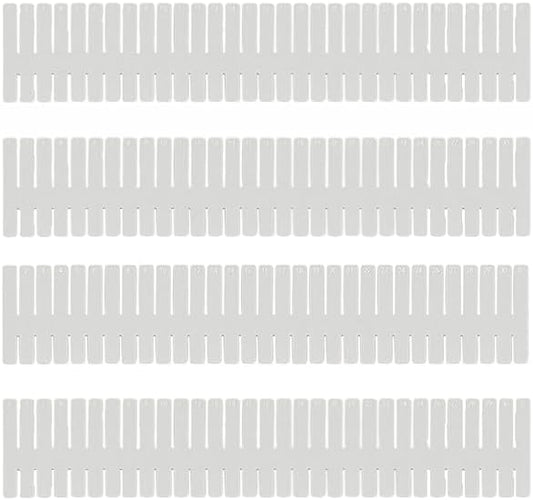 4 inches Adjustable Drawer Divider Kit – 4 Pack (White Only) – DIY Expandable Organizer for Small Drawers, Office,Kitchen, Bathroom