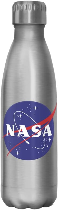 Fifth Sun NASA Logo 17 oz Stainless Steel Water Bottle, 17 Ounce, Multicolored