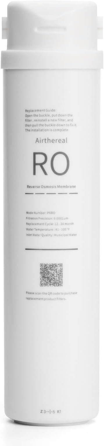 Airthereal RO Replacement Filter for Pristine Pro6H Countertop Water Filter System - RO Membrane Sourced from DOW, 2nd Stage - Reduces Heavy Metals such as Lead, Mercury, Cadmium, Arsenic, 1-Pack