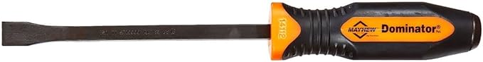Mayhew Tools 14071OR Dominator Pro 3-Piece Pry Bar Set, 12", 17" & 25" Curved Pry Bars, Orange