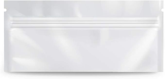 Mylar Smell Proof Bags - White/Clear - 1000 Count -2.27 X 6 -Pre Roll - Packaging Bags - Mylar Bags For Food Storage - Resealable Bags - Storage Bag - Edible Packaging - Dry Herb Packaging