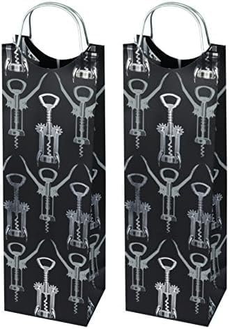 Cakewalk Silver Corkscrews Bag, Black, (Pack of 2)