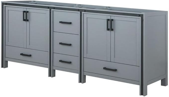Augustine 84 in. W X 22 in. D Dark Grey Double Bath Vanity Cabinet Without Countertop