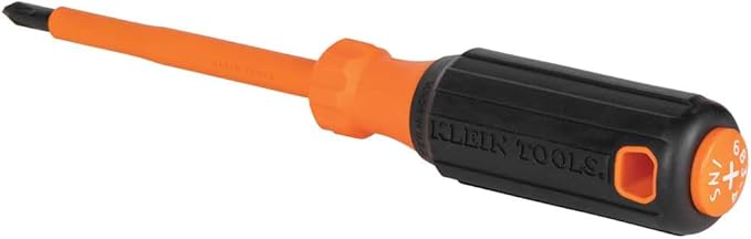Klein Tools 85076INS Insulated Screwdriver Set, Made in USA, features 1000V Electricial Screwdrivers, (3) Phillips and (2) Slotted and Square Tips, 6-Piece