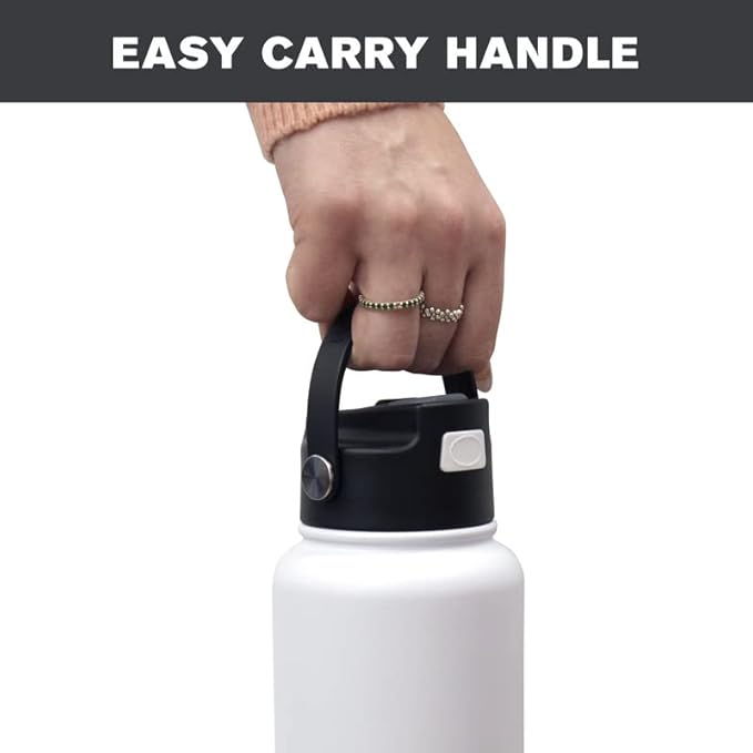 Hydraflow Hybrid - Triple Wall Vacuum Insulated Water Bottle with Flip Straw (17oz, Clay) Stainless Steel Metal Thermos, Reusable Leak Proof BPA-FREE for Sports and Travel