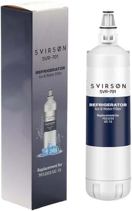 7012333 Premium Ice Maker Filter - Compatible with Sub-Zero 7012333 & UC-15 Models - Crystal Clear Ice, sub zero water filter replacement, Easy Install - 6 Month Filter