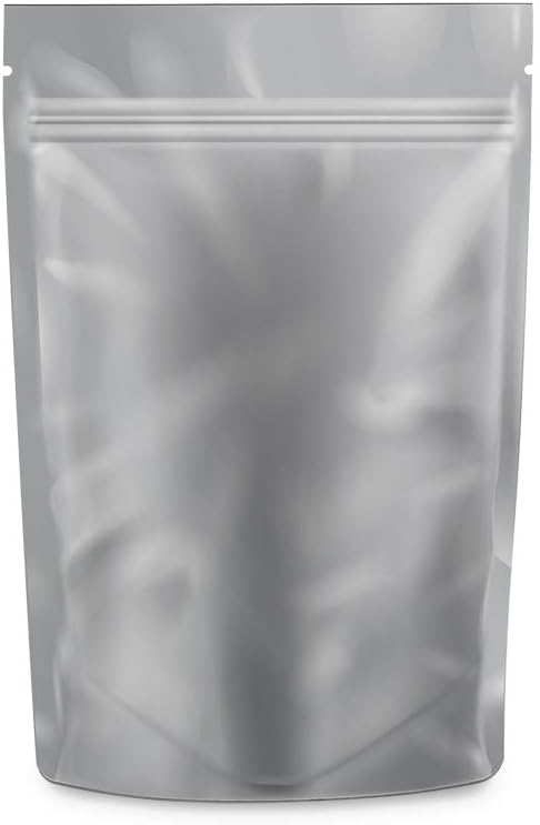 Mylar Bags Smell Proof 1/2 Ounce White/Clear - 1000 Count 8" X 5" 6mill Thickness - Packaging Bags - Mylar Bags For Food Storage - Resealable Bags