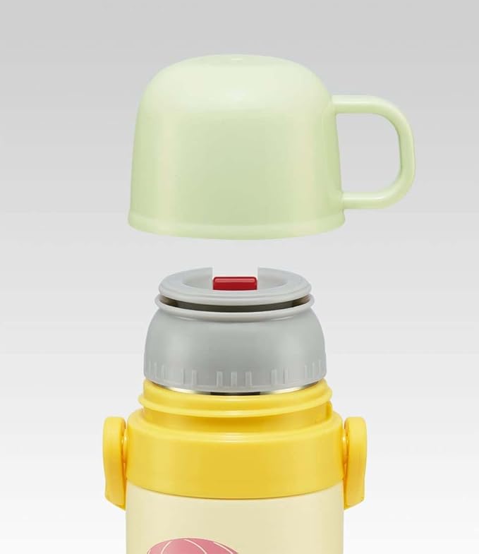 Skater SKDC4-A Children's 2-Way Stainless Steel Water Bottle with Cup, 15.2 fl oz (430 ml), My Neighbor Totoro, Ghibli Girls