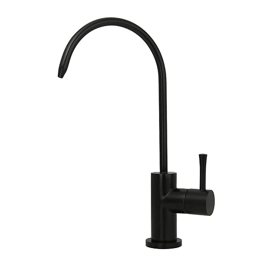 Kitchen Water Filter Faucet Fits Most Reverse Osmosis Units or Water Filtration System in Non-Air Gap, Only for Cold Water (Matte Black)