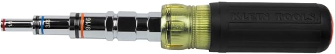Klein Tools 32809MAG 9-in-1 Multi-Nut Driver Tool, Magnetic SAE Pass Through Driver with Hex Nut Sizes 3/16 to 3/4-Inch