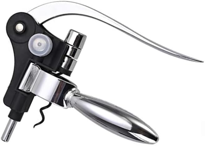 Wine Bottle Opener Set with Accessories Polished Silver in Wood Box, Aerator, Extra Screws, Foil Cutter, Pourer, Vaccu Stopper, Winged Wine Opener, Rabbit Red Wine Corkscrew Set (Polished Silver)