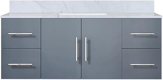 Sonoma 48 in. W x 22 in. D Dark Grey Bath Vanity and Carrara Marble Top