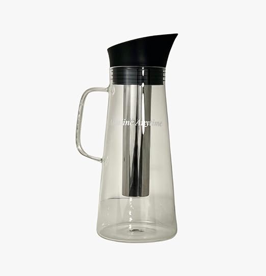 Alkaline Water Filter Pitcher with Infuser, Glass Pitcher with Lid 1.5L | 9.5 pH Alkaline Filters | Tea Pitcher | Borosilicate Glass | Infuser Pitcher (No Filter)
