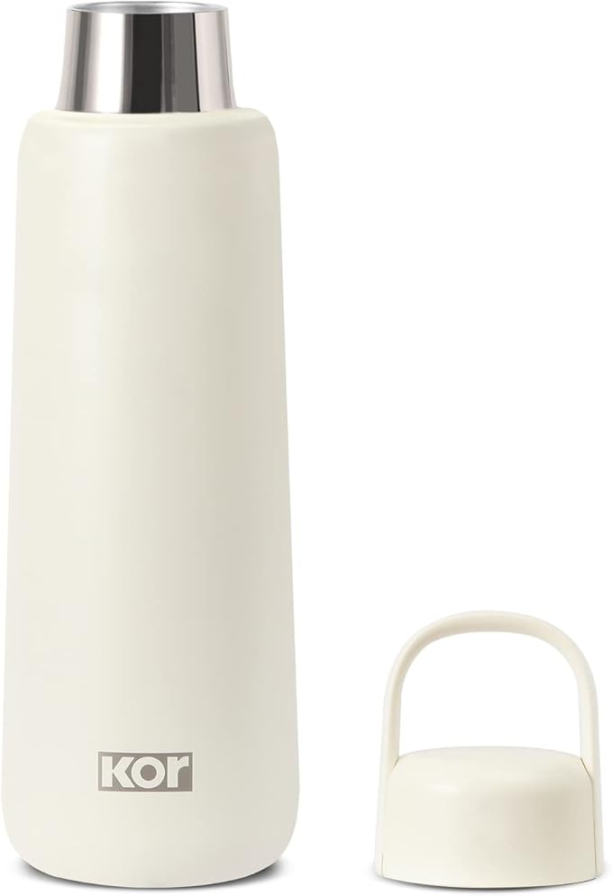 KOR Melrose 27oz Double Wall Insulated Water Bottle - Keeps Beverages Hot for 12hrs, Cold for 24hrs - Stainless Steel Design - Contoured Perfect Spout for Drinking