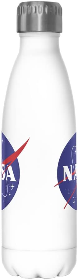 Fifth Sun NASA Logo 17 oz Stainless Steel Water Bottle, 17 Ounce, Multicolored