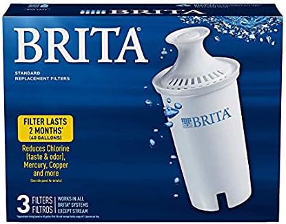 Brita 3 Count Water Filter Pitcher Advanced Replacement Filters (Packaging May Vary) (3 Pack)