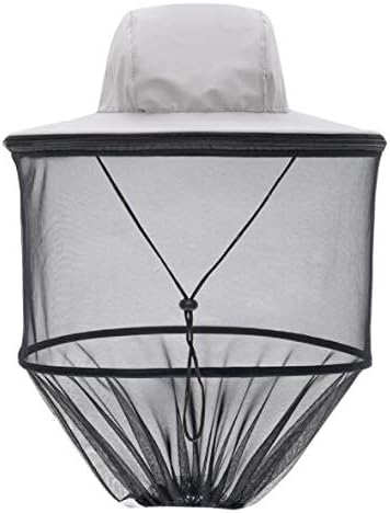 Head Net with Removable Mesh Hidden Netting, Design for Outdoor Fishing Gardening