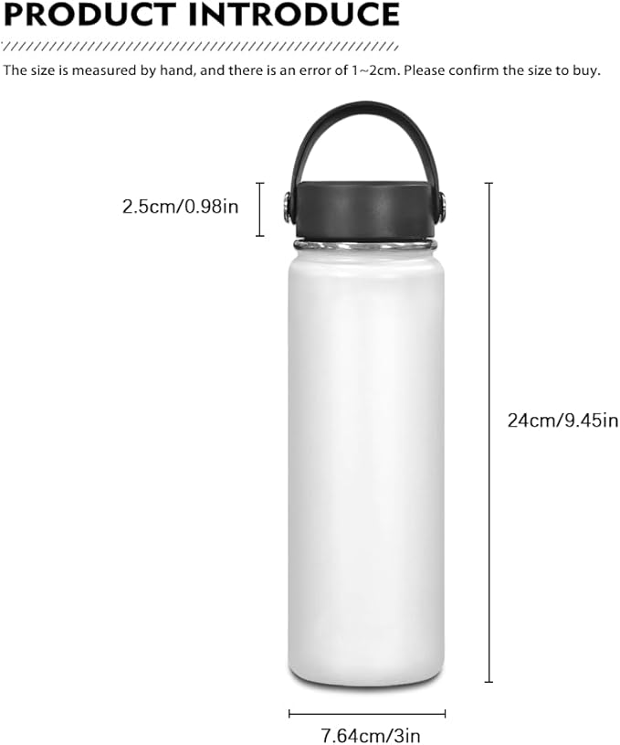 Mushroom Girls Stainless Steel Water Bottle 20 OZ Hot Water Bottle Moon 2 Pcs Water Bottle Holder Carrier Sling Water Bottle Pouch Sleeve