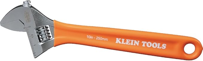 Klein Tools D5072 Adjustable Wrench Set, Extra Capacity, 6-Inch and 10-Inch, Forged Alloy Steel Wrenches, Metric and SAE, 2-Piece
