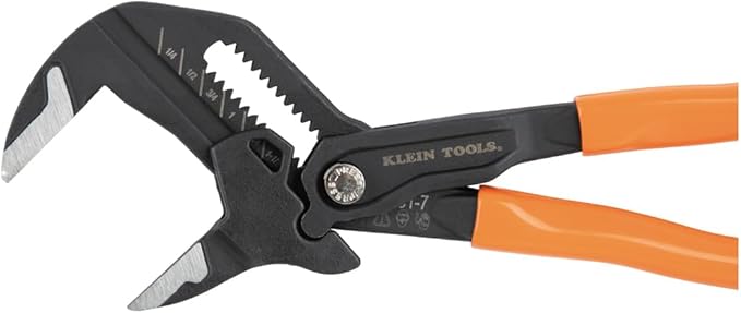 Klein Tools D5317 Compact Plier Wrench, High Leverage Multi-Use Adjustable Plier Wrench with Smooth Jaws, 7-Inch