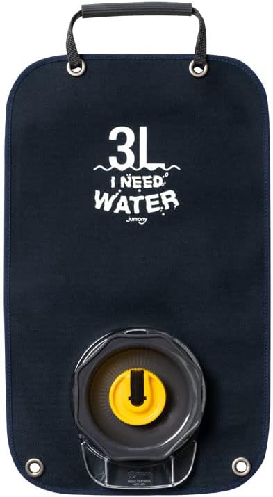 Camping Water Bag, Collapsible Militeries material Water Bladder, Outdoor Traveling Camping Water Storage, Wide Mouth, Washable Reusable BPA Free (0.8Gallon/3L) (WATER NAVY)