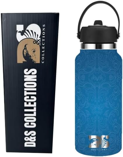 32oz Stainless Steel Sports Water Bottle with Straw Lid - Leak-Proof, Durable Design for Hydration on the Go During Workouts, Travel & Outdoor Activities, Large, Blod Blue